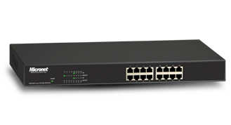 16-Port 10/100M PoE Switch with 8-port PoE, 65 Watts