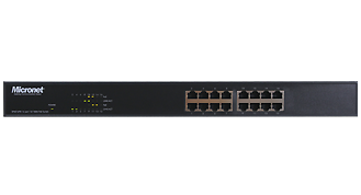 16-Port 10/100M PoE Switch with 8-port PoE, 65 Watts