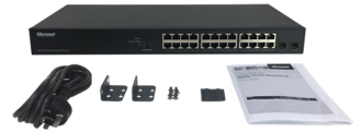 26-Port Gigabit Managed PoE Switch, 370 Watts